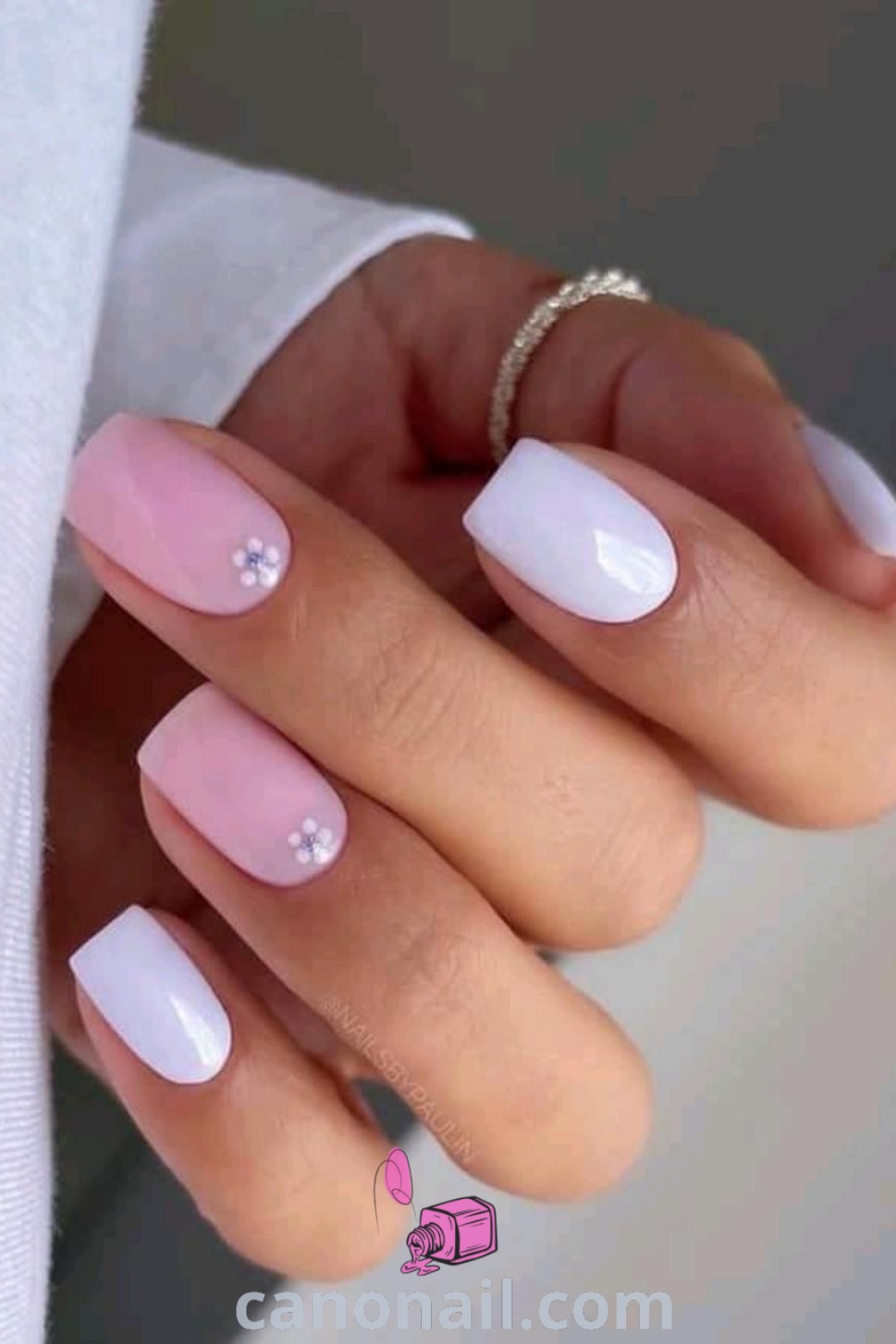 Spring nails in a square shape featuring floral designs, pastel colors, and modern nail art trends. Discover elegant and trendy manicure styles for the season at canonail.com.